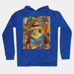 Colorful Pensive mother with baby Hoodie